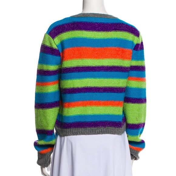 Andersson Bell Striped V-Neck Sweater Size - Picture 2 of 5